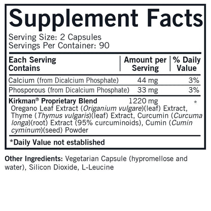 Kirkman CD-Herbal - Hypoallergenic -180 Vegetarian Capsules KirkmanBuy Supplements Australia
