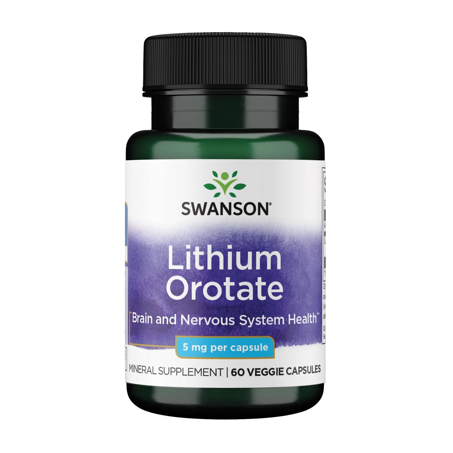 Swanson Lithium Orotate Mood and Memory Support Supplement for Stress-Prone Adults Seeking Emotional Wellness