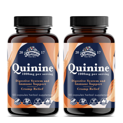 Leg Cramps Support Organic Pills - 1000 mg - Quinine Tablets for Cramp Defense 