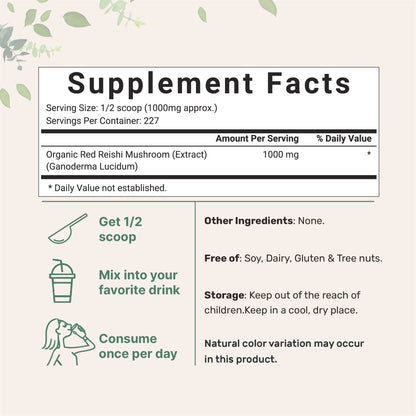 Micro Ingredients Sustainably US Grown, Organic Reishi Mushroom Powder, 8 Ounce Micro IngredientsBuy Supplements Australia