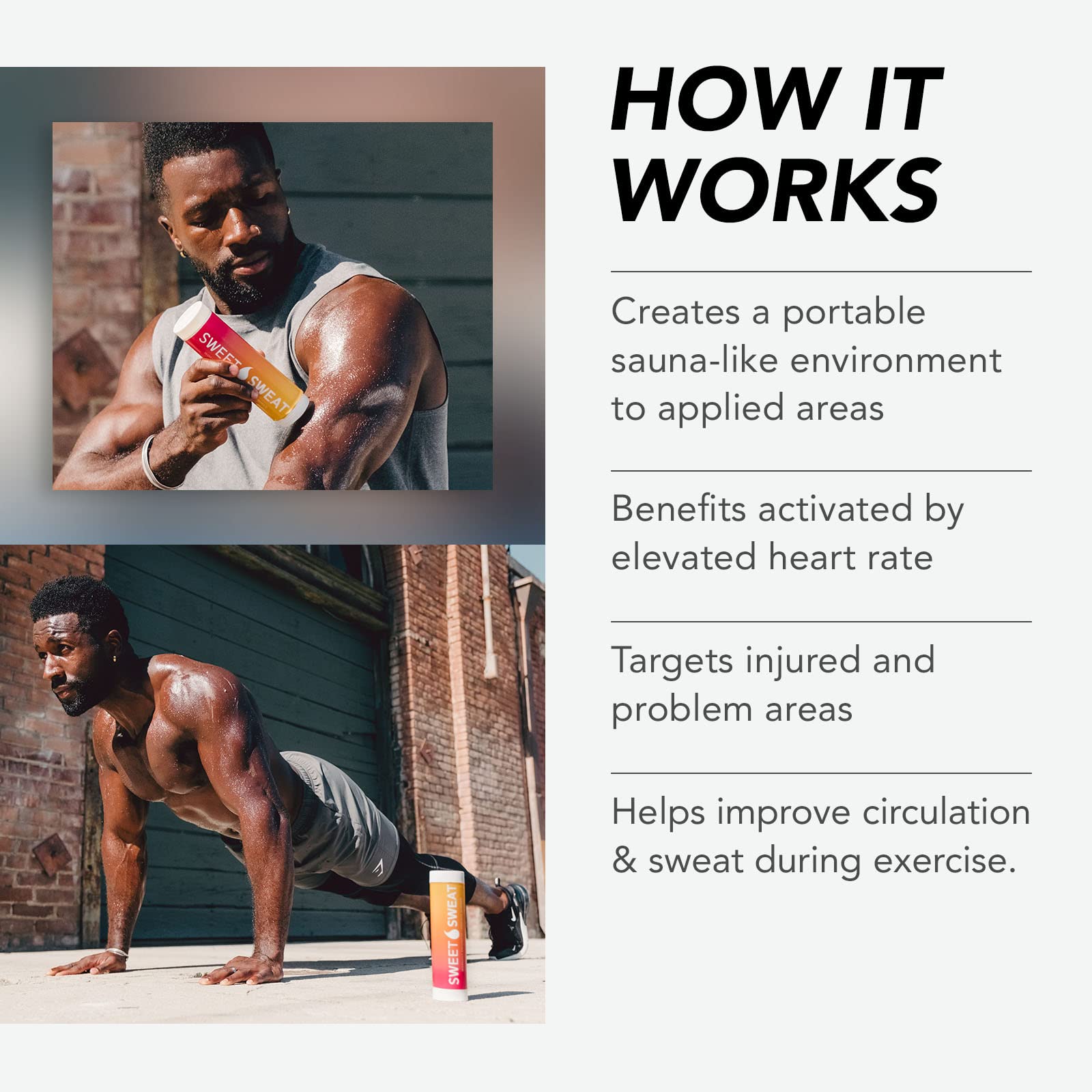 Sweet Sweat Workout Enhancer Roll-On Gel Stick - Sweat Harder and Faster Sports ResearchBuy Supplements Australia