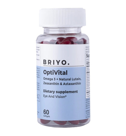 Briyo OptiVital Eye Health Supplement – Lutein, Zeaxanthin, Astaxanthin & Omega-3 from Natural Sources – Supports Vision BriyosisBuy Supplements Australia