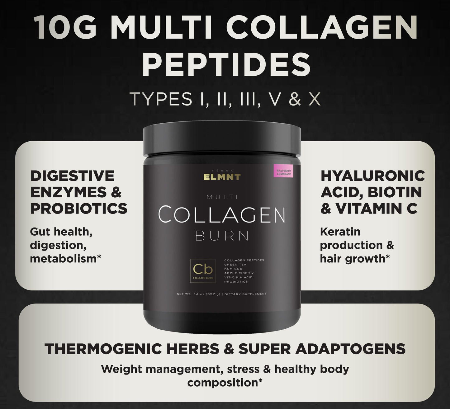 Super Collagen Burn - Premium Multi Collagen Powder for Women Weight Loss & Beauty TERRA ELMNTBuy Supplements Australia
