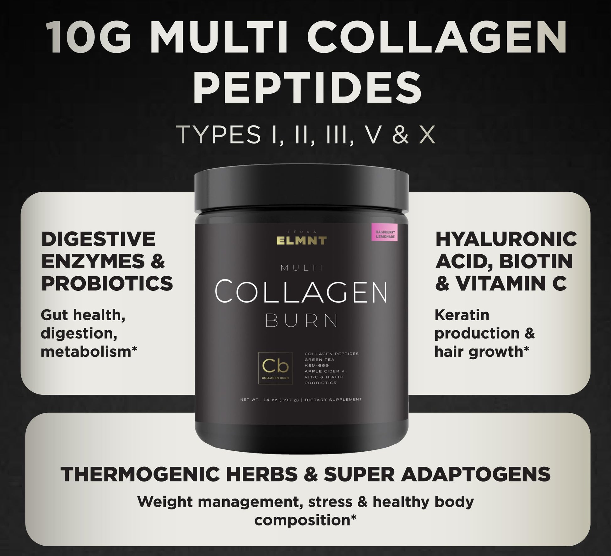 Super Collagen Burn - Premium Multi Collagen Powder for Women Weight Loss & Beauty TERRA ELMNTBuy Supplements Australia