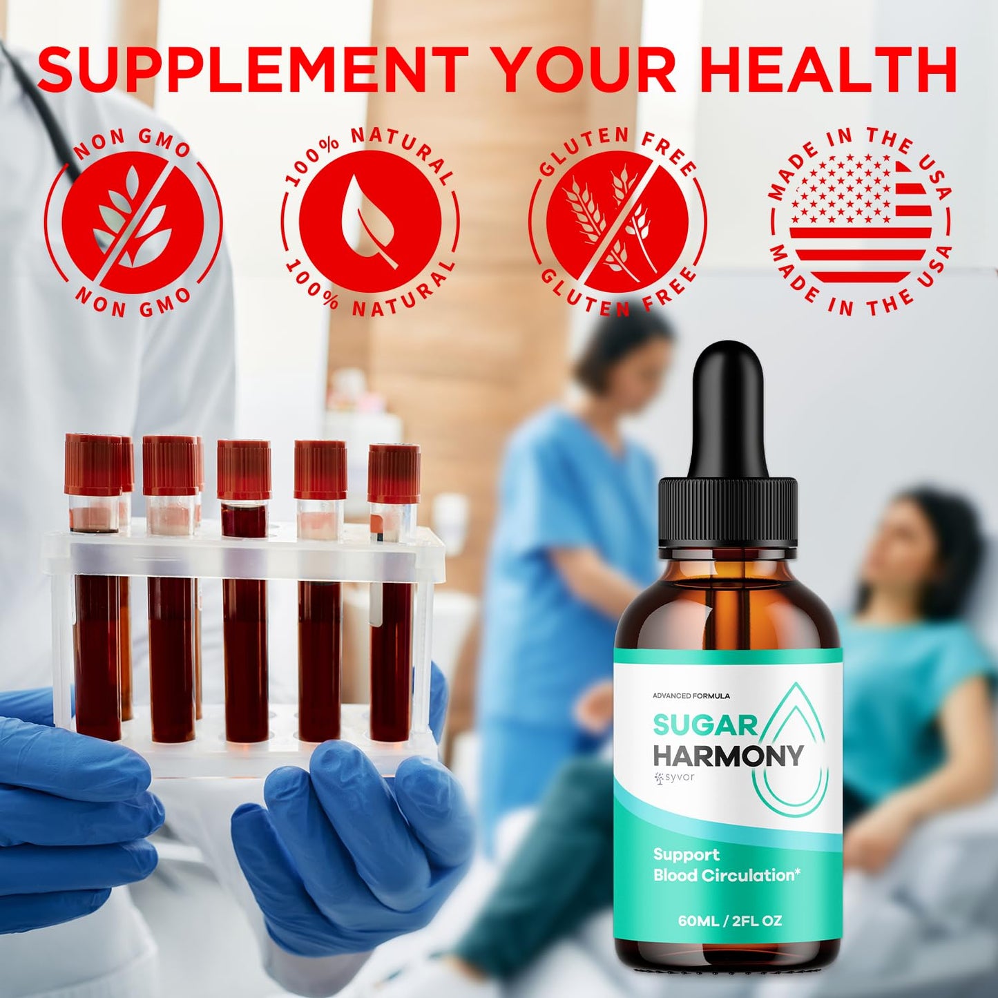 (2 Pack) Sugar Harmony Drops, Official SugarHarmony Liquid Drops with All Natural Ingredients, Advanced Formula Support Supplement with Maximum Strength Premium Vitamins for Women & Men (60 Servings) SyvorBuy Supplements Australia