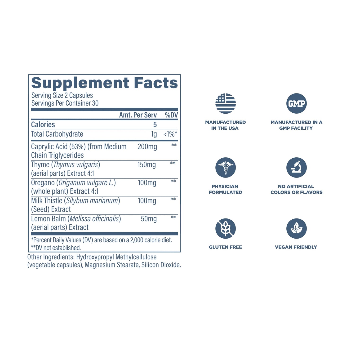 Revive MD Gut Health Supplements for Men & Women - Daily Gut Repair & Digestive Health Support Formula with Thyme, Oregano & Milk Thistle