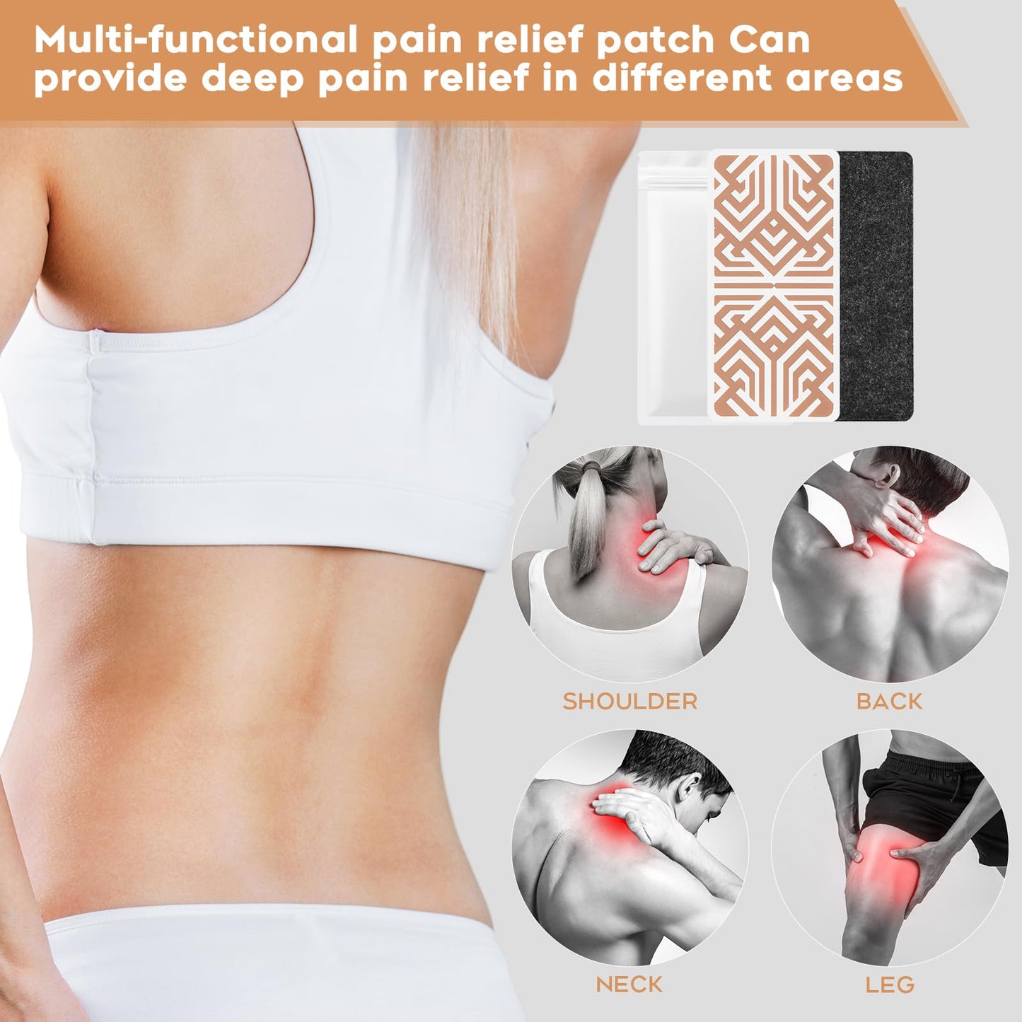 XAYIUIYAX Menthol Pain Patches, Cooling Pain Relief for Sore Muscle Relief - Includes 3 Adhesives, 1 Patch & 1 Carry Case - Relief Back, Shoulder & More - 3.03" × 6.30"-0317 XAYIUIYAXBuy Supplements Australia