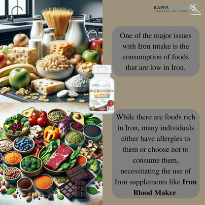 KAPPA NUTRITION Iron 26mg, Vitamin C & Orange 150mg, Folate 667mcg DFE, Vitamin B12, Beetroot, Brewers Yeast, Broccoli & MCT Oil 9 in 1 Advanced Complex (90 Capsules) KAPPA NUTRITIONBuy Supplements Australia