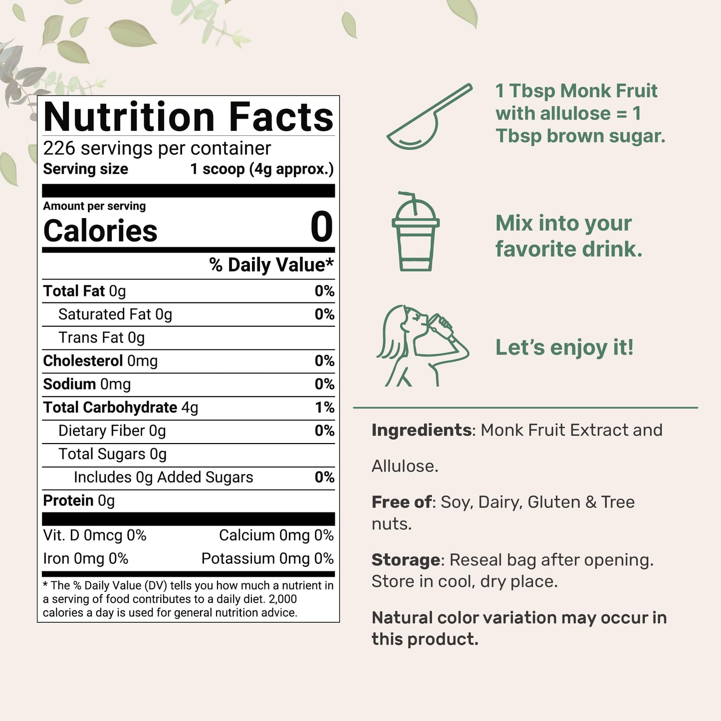 Golden Monk Fruit Sweetener with Allulose, 2 lbs | No Erythritol, No Aftertaste Micro IngredientsBuy Supplements Australia