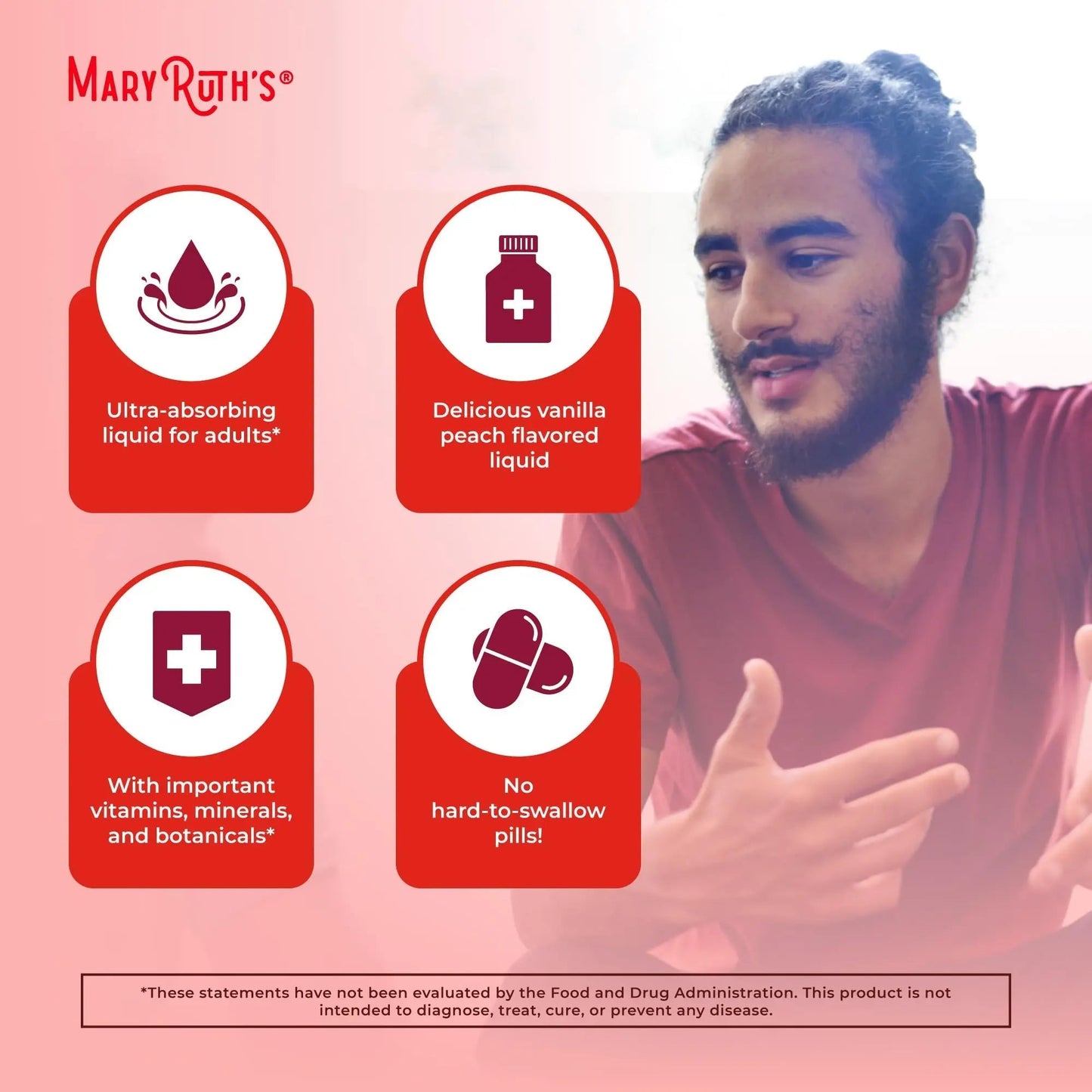 MaryRuth Organics Multivitamin for men | Sugar Free mens Multivitamin | Liquid Vitamins for men | Immune Support Supplement | MaryRuth OrganicsBuy Supplements Australia