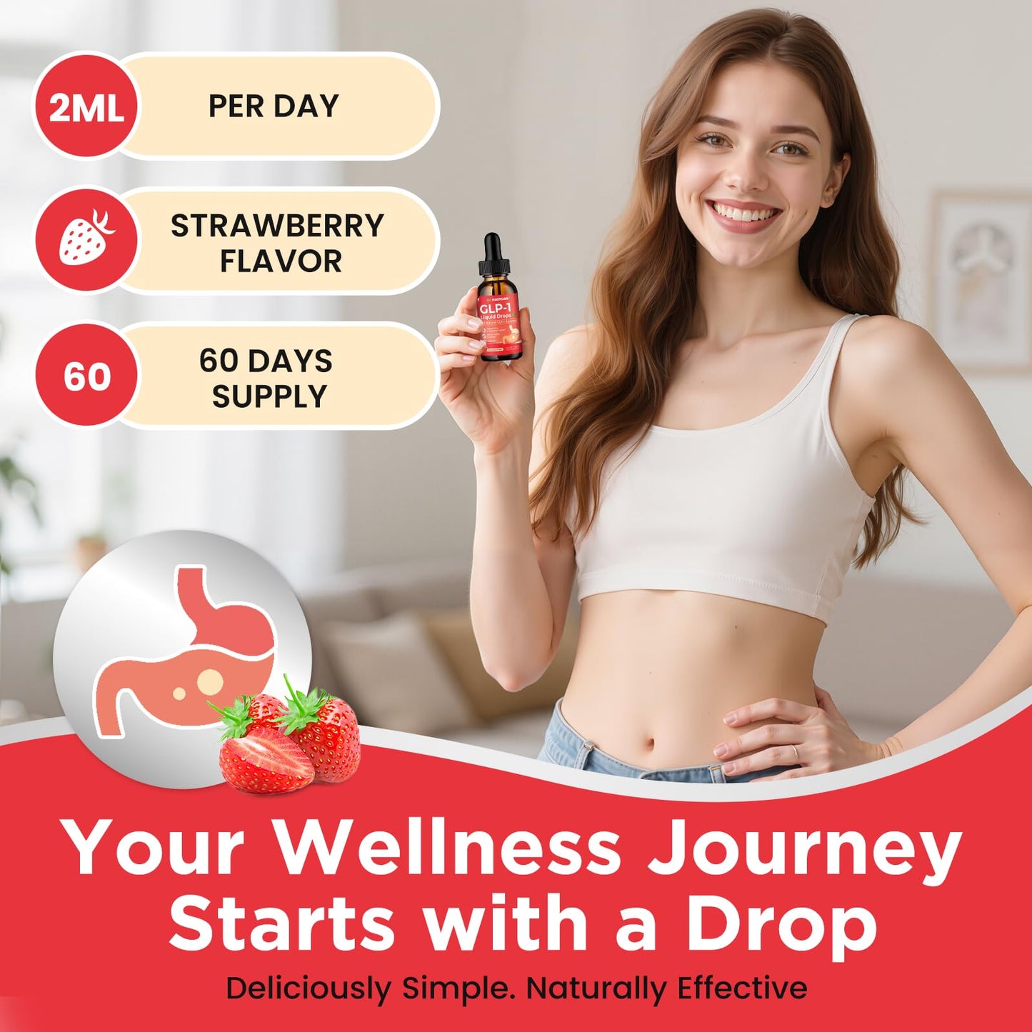 2 Pack GLP-1 Supplement, 16-in-1 GLP-1 Liquid Drops with Berberine, Ceylon Cinnamon, Green Tea, Chromium & Resveratrol, Naturally GLP 1 Support for Metabolism, Gut Digestion, Stawberry Flavor, 4 Fl Oz GZ HAOYUANBuy Supplements Australia