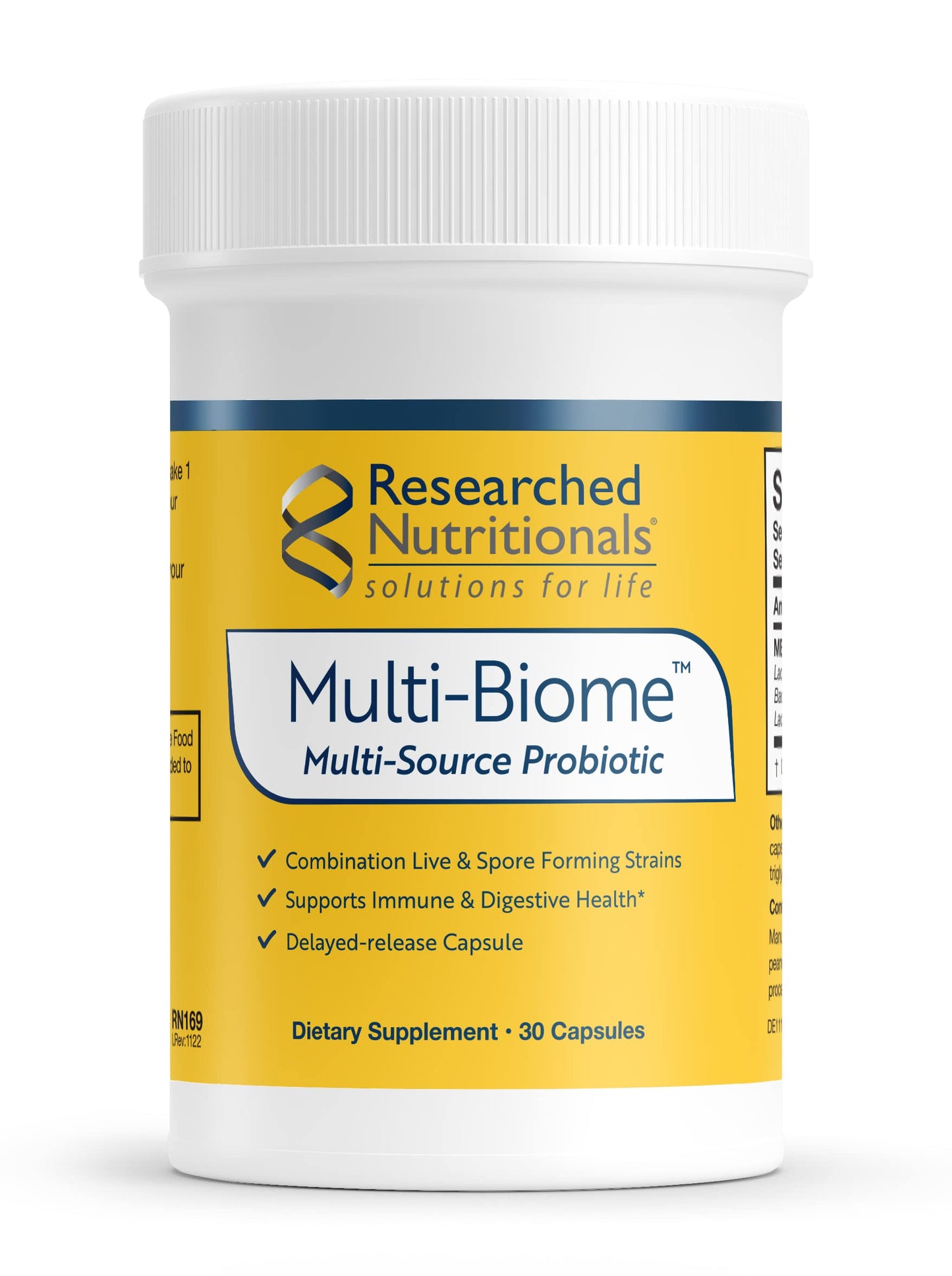 Researched Nutritionals Multi-Biome - Dual-Action Probiotics for Women & Men - Spore + Live Strain Formula with Delayed-Release Capsules for Gut Health, Histamine & Immune Support (30 ct) Researched NutritionalsBuy Supplements Australia