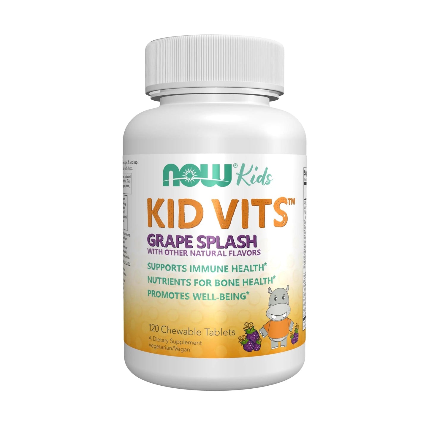 Now Kids Supplements, Kid Vits Multivitamin, Grape Flavor, 120 Chewable Tablets NOW Foods