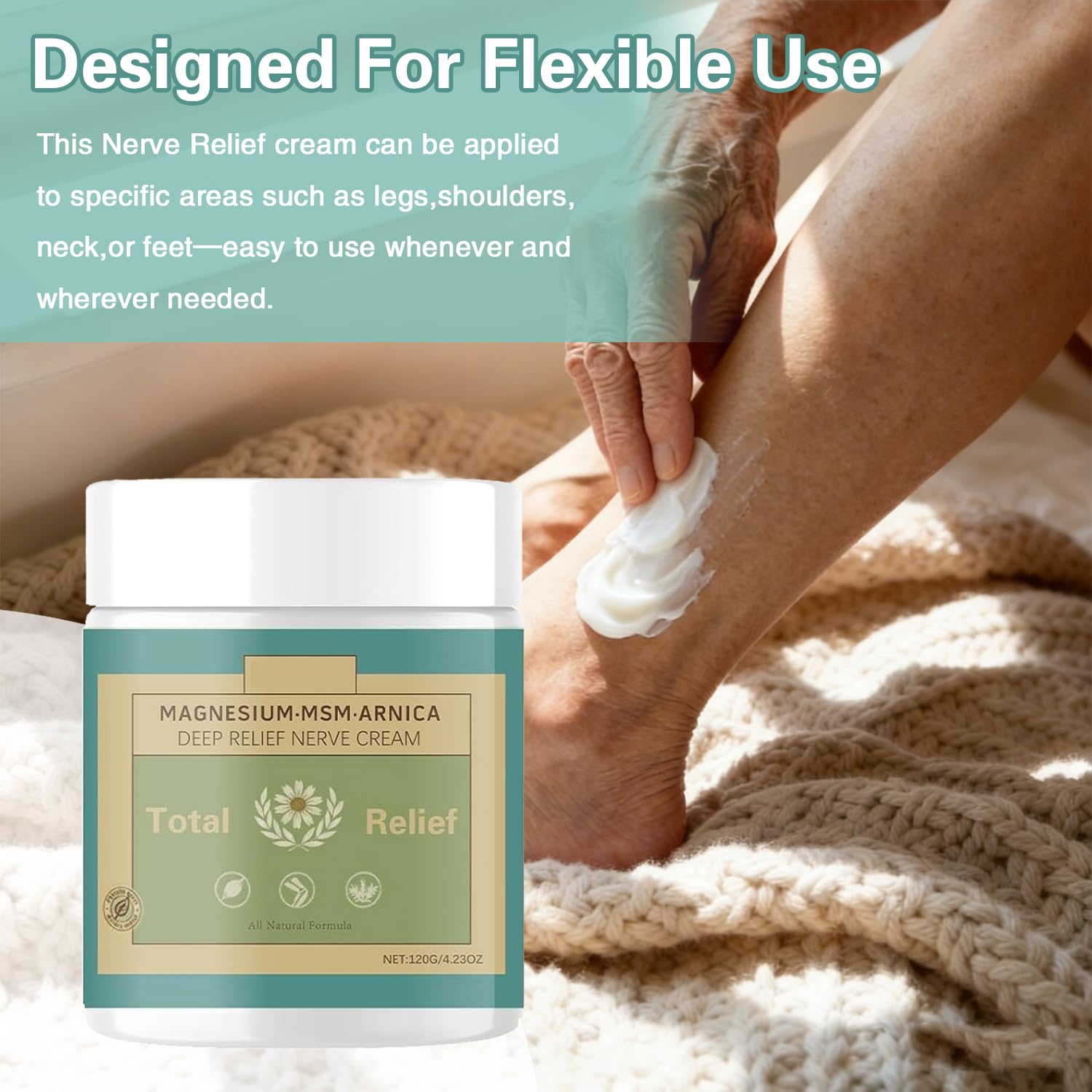 HANGWON Total Relief Magnesium Soothing Cream Advanced nerve Comfort with Arnica, Menthol, MSM,Fast-Absorbing for Relief Joint, Feet, Hands, Legs, Muscles, and Waist, Natural Ingredient -4floz/114g HANGWONBuy Supplements Australia