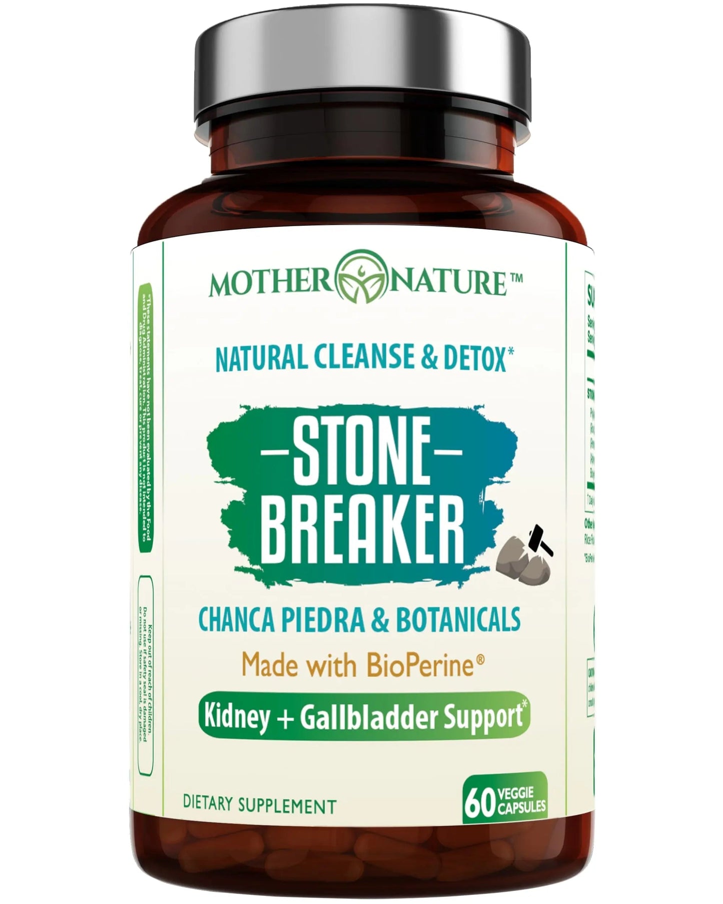 Stone Breaker Chanca Piedra Capsules, Dissolve Kidney & Gallbladder, Detoxify Urinary Tract, Flush Impurities, Kidney Support with Celery Seed Extract - 60 Veg Capsules Mother Nature Organics Superfoods for Organic LivingBuy Supplements Australia