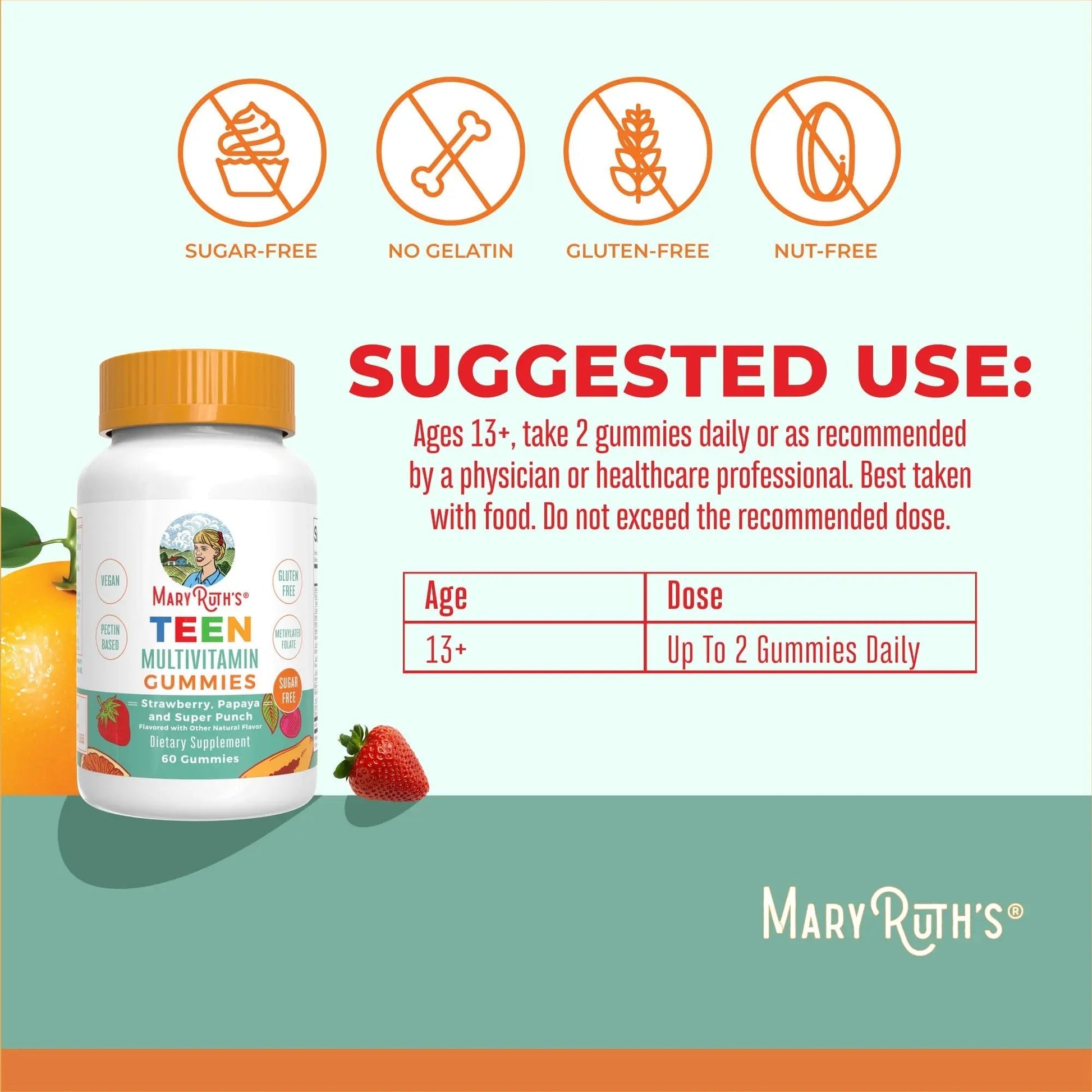 MaryRuth Organics Multivitamin for Teens | Teen Multivitamin Multimineral Gummies with Vitamin B, C, D and E, Biotin, Zinc MaryRuth OrganicsBuy Supplements Australia