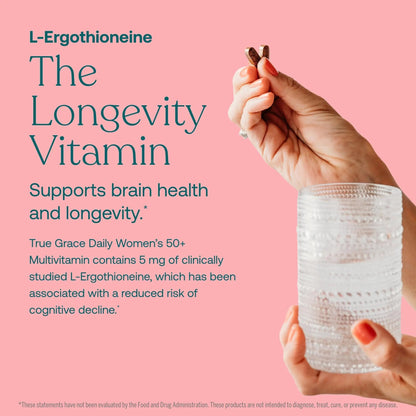 True Grace Daily Women’s Multivitamin 50+ - 60 Easy-to-Swallow Tablets - Immune, Energy, Longevity & Memory Support True GraceBuy Supplements Australia