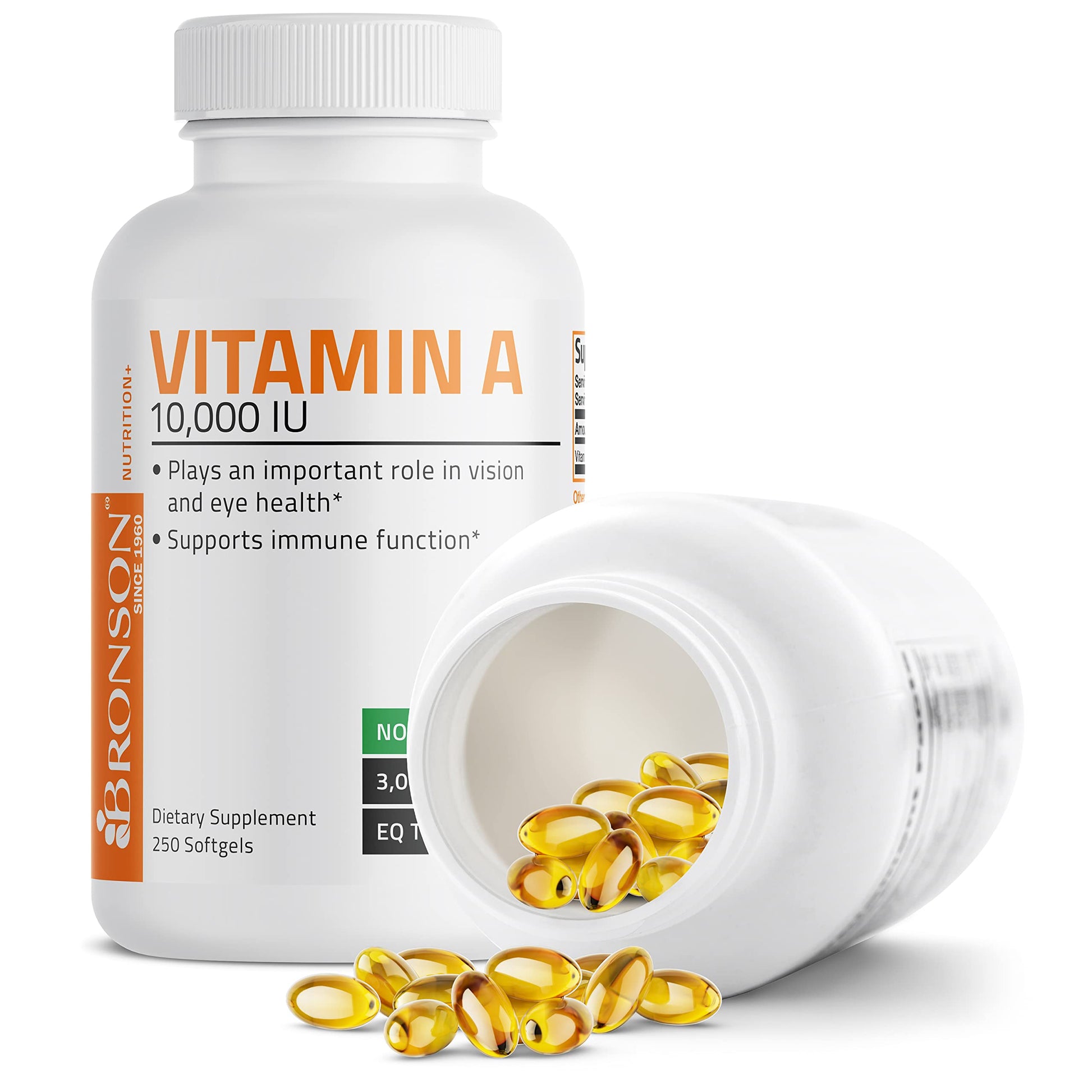 Bronson Vitamin A 10,000 IU Premium Non-GMO Formula Supports Healthy Vision BronsonBuy Supplements Australia