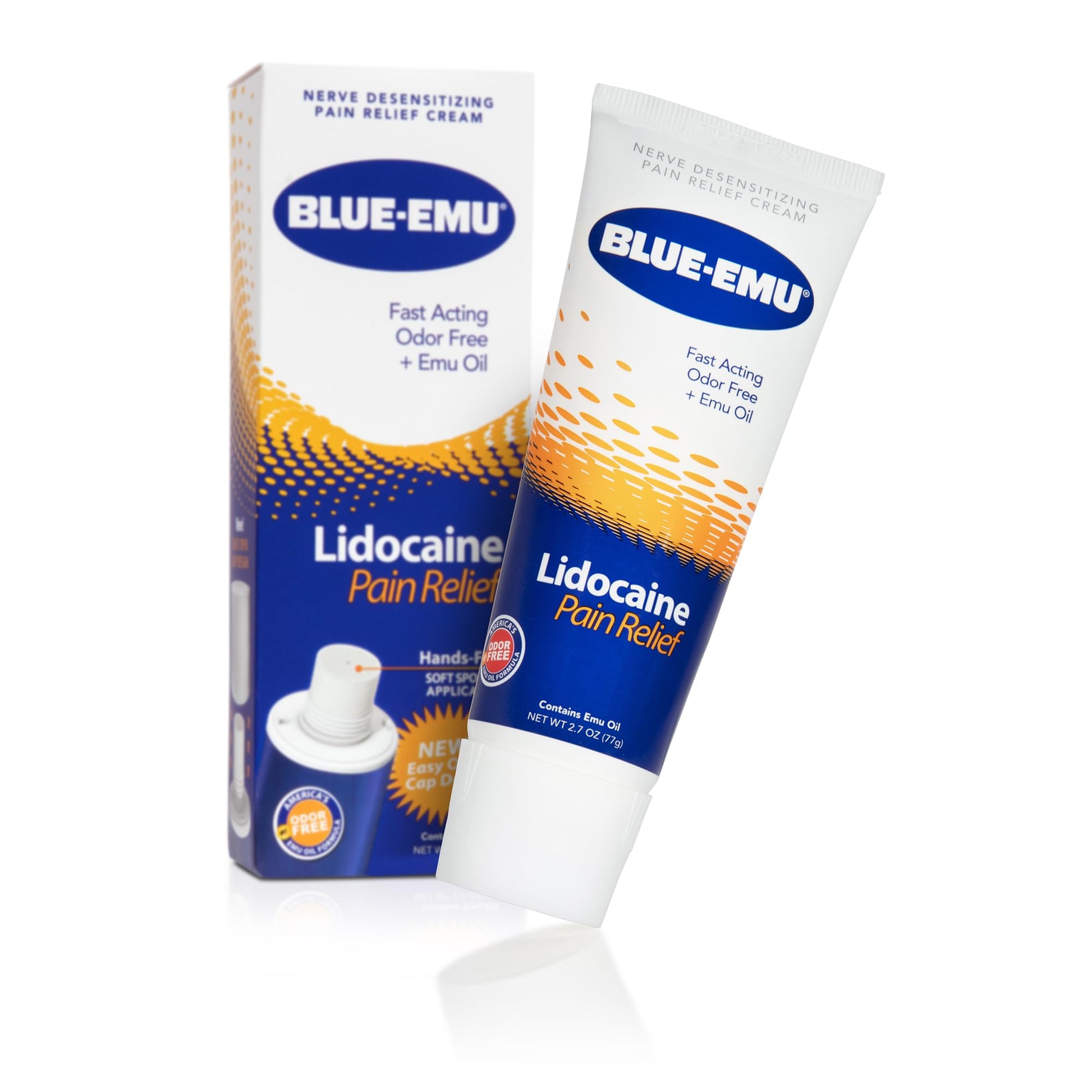 BLUE-EMU Lidocaine Pain Relief Cream for Fast, Numbing Relief, 2.7 Oz, 1 Pack BLUE-EMUBuy Supplements Australia