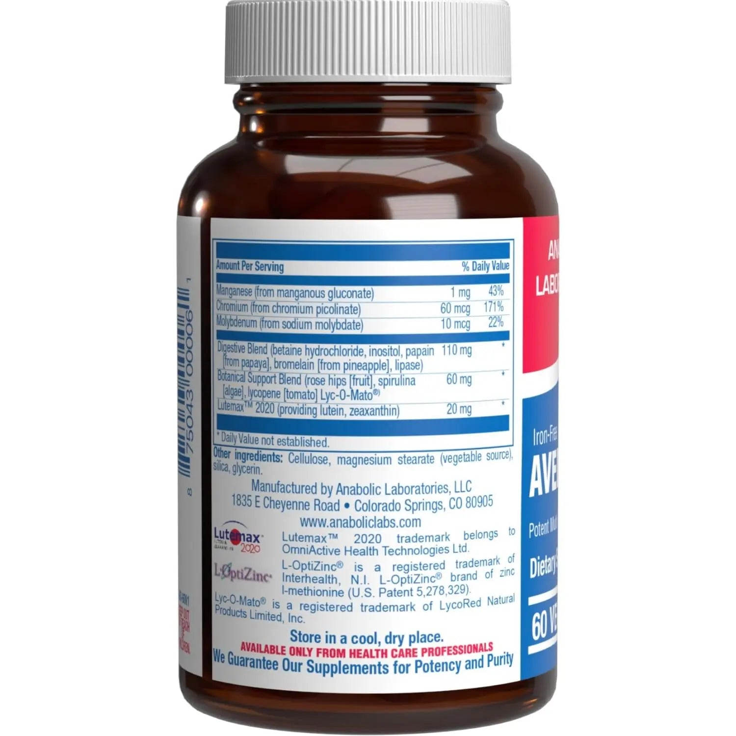 Iron Free Multivitamin for Women 50 and Over - Gentle Easy to Digest Over 50 Multivitamin for Men & Women with 30 Nutrients for Comprehensive Wellness & Immune Support Anabolic LaboratoriesBuy Supplements Australia
