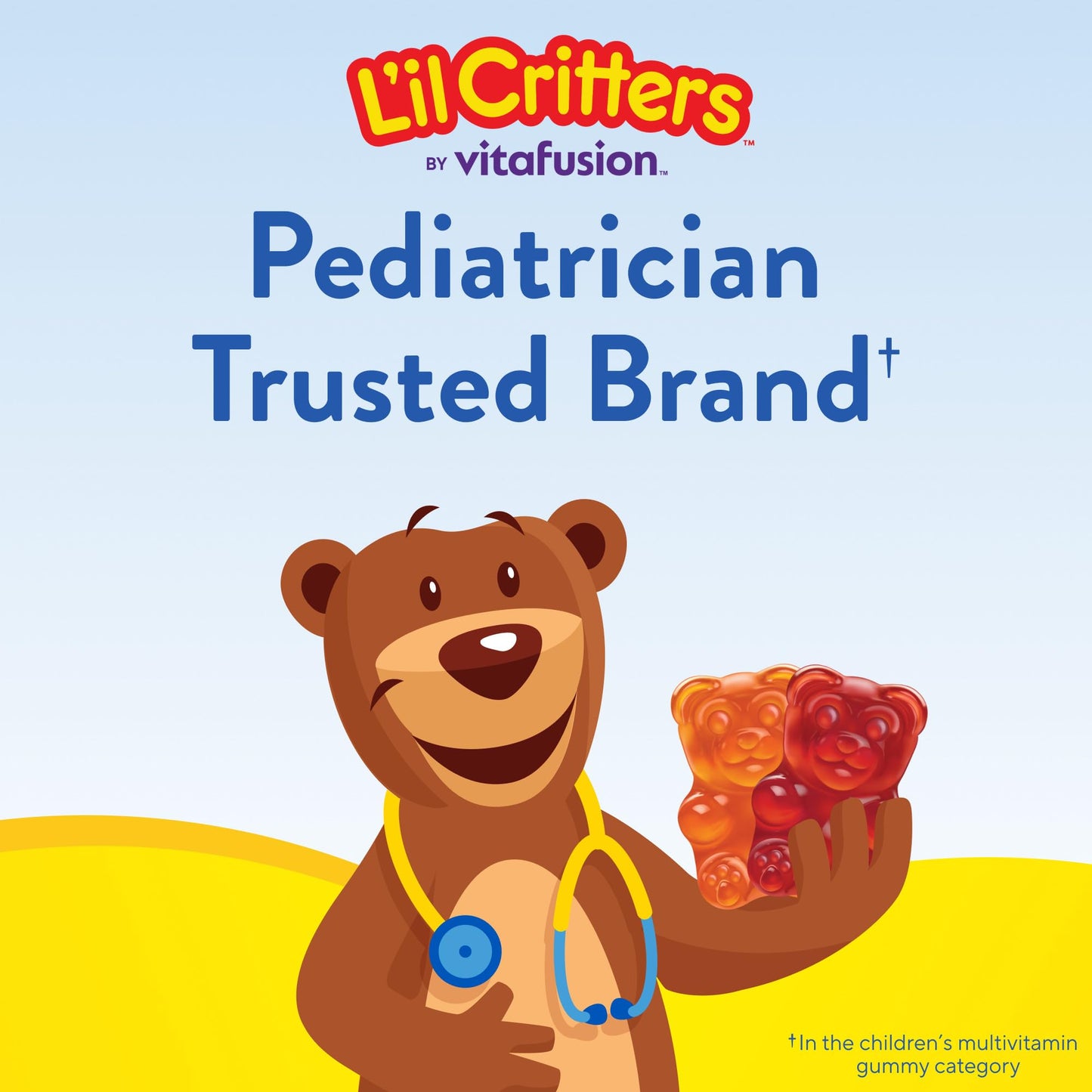 L'il Critters Gummy Vites Daily Kids Multivitamins Assorted Fruit Flavors for Ages 2+ Toddlers & Kids, Gummy Vitamin with Vitamin C and D