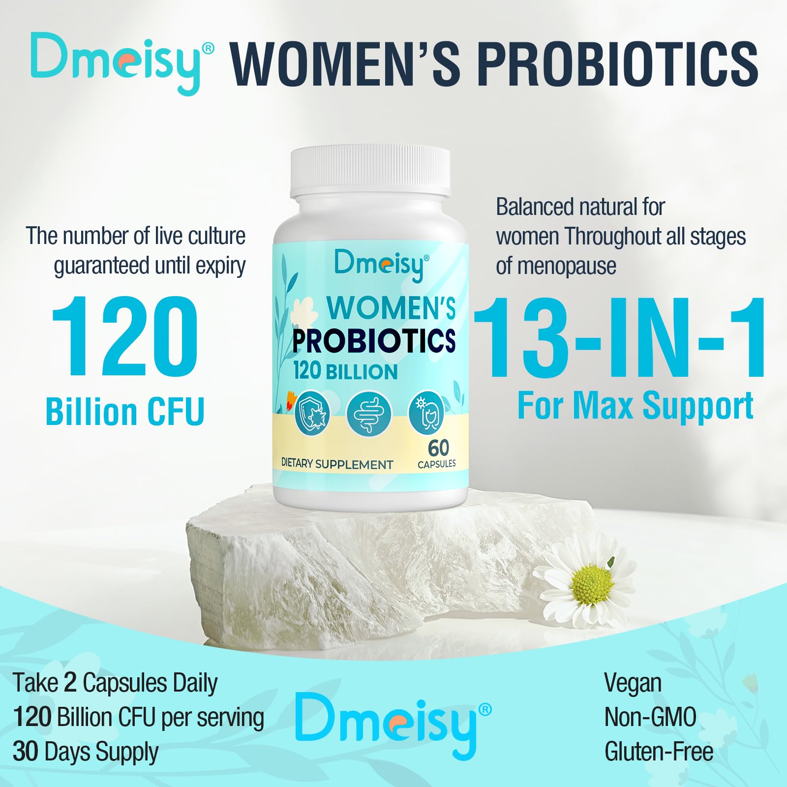 Dmeisy 120 Billion CFU Probiotic - Menopause Support Probiotics for Women, Natural Menopause DmeisyBuy Supplements Australia