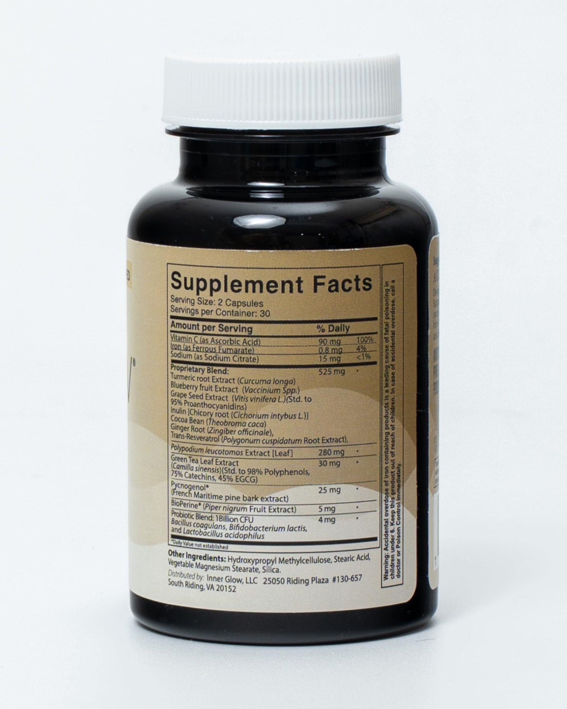 Inner Glow Age Defense Vitamins - Dermatologist and Plastic Surgeon Developed to Fight photoaging and Melasma, Polypodium Leucotomos Antioxidant Formula – Vegan, Gluten-Free – 60 Capsules Inner GlowBuy Supplements Australia