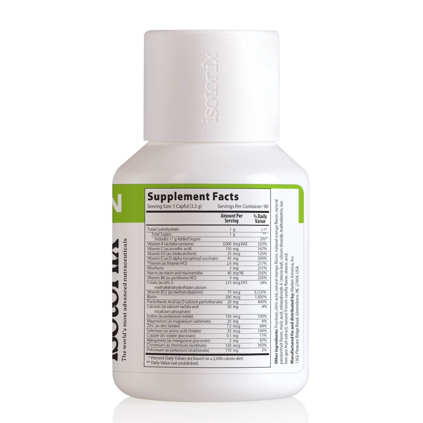 Isotonix Multivitamin Powder Without Iron – Methylated B Vitamins, Antioxidant & Mineral Support – Fast-Mix Isotonic Delivery – Vegetarian, Gluten-Free, Non-GMO – Natural Fruit Flavor – 90 Servings IsotonixBuy Supplements Australia