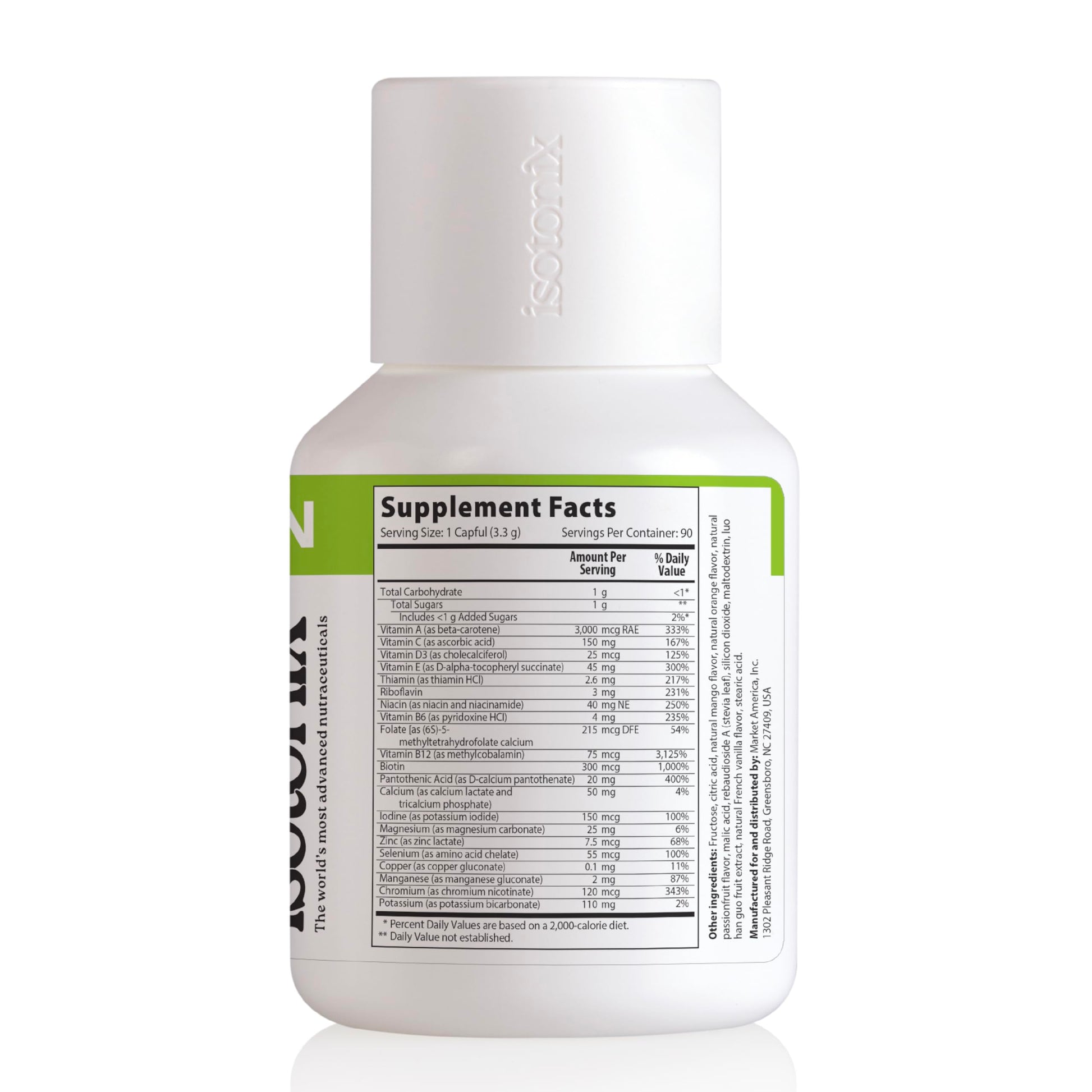 Isotonix Multivitamin Powder Without Iron – Methylated B Vitamins, Antioxidant & Mineral Support – Fast-Mix Isotonic Delivery – Vegetarian, Gluten-Free, Non-GMO – Natural Fruit Flavor – 90 Servings IsotonixBuy Supplements Australia