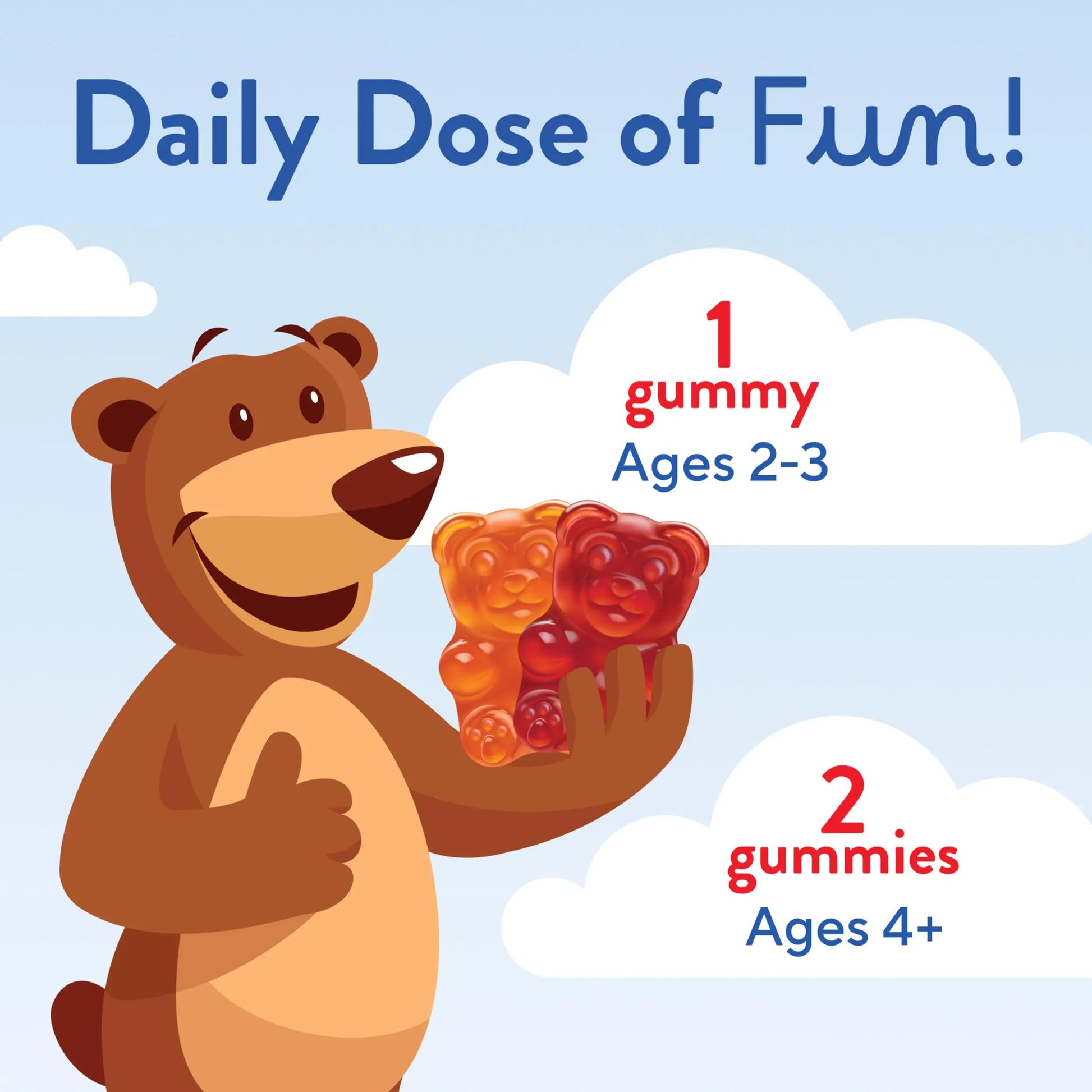 L’il Critters Gummy Vites Daily Gummy Multivitamin for Kids, Vitamin C, D3 for Immune Support Cherry, Strawberry, Orange Lil CrittersBuy Supplements Australia