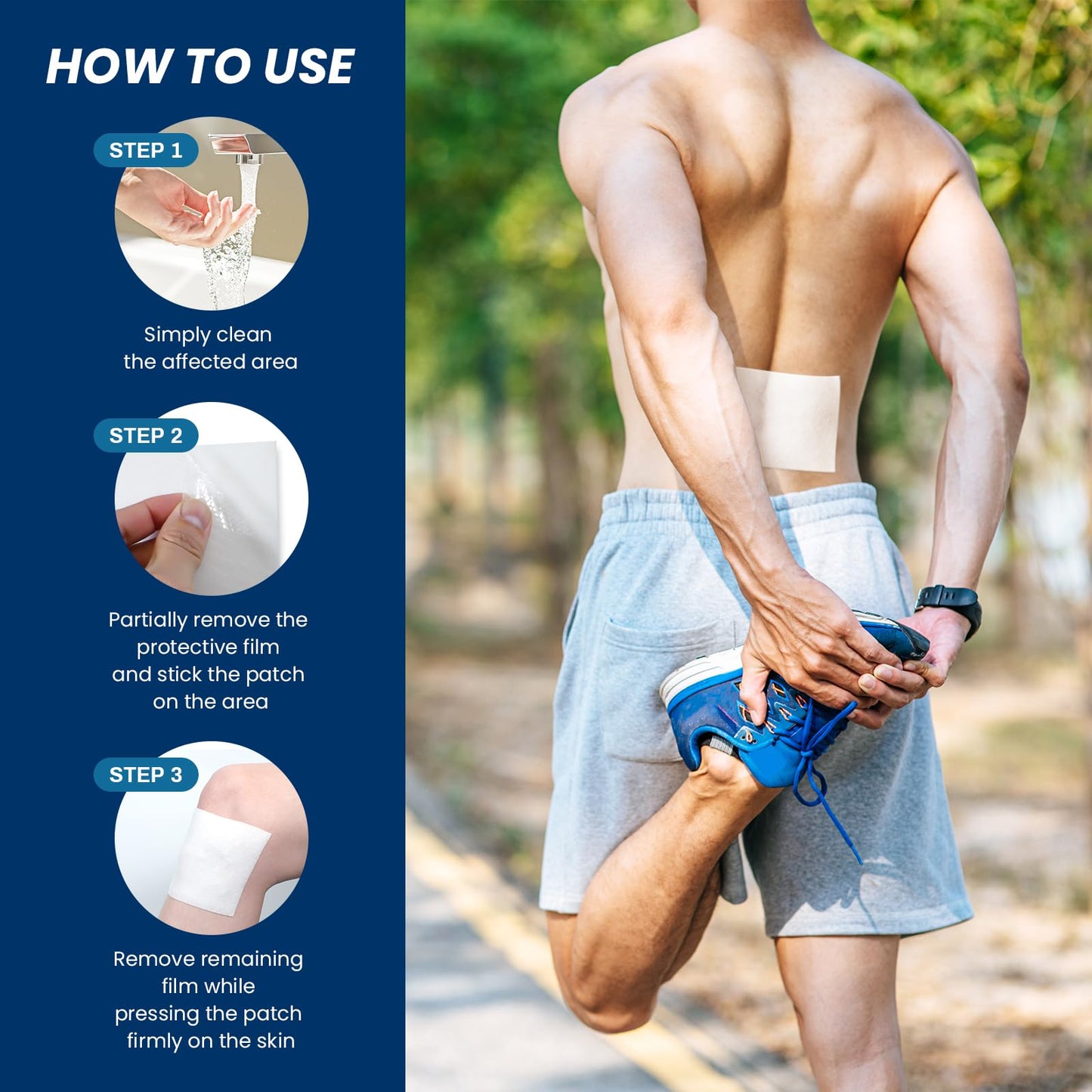 Sumifun XL Lidocaine Patches for Pain Relief, 4% Lidocaine Maximum Strength OTC, Extra Large 4.72"x7.87" for Full Back Pain Patches & Large Areas (Extra Large, Count, 20) SumifunBuy Supplements Australia