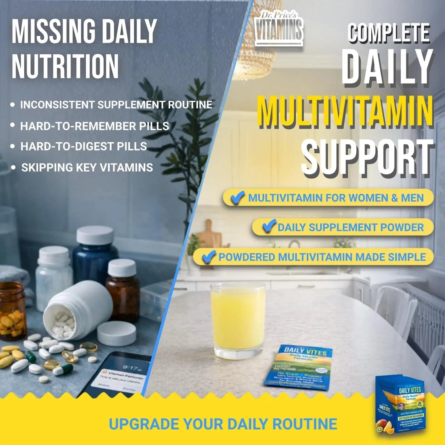 Dr. Price's Multivitamin for Women and Men | Tropical 30 Servings | Daily Supplement Powder with Vitamin C, B Complex & Minerals | Dr. Price's VitaminsBuy Supplements Australia