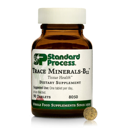 Standard Process Trace Minerals-B12 - Thyroid & Cell Functioning Support with Iodine, Zinc & Copper - Cartilage & Bone Health Aid - Non-Dairy & Non-Soy - 90 Tablets (90 Servings) Standard Process Inc.Buy Supplements Australia