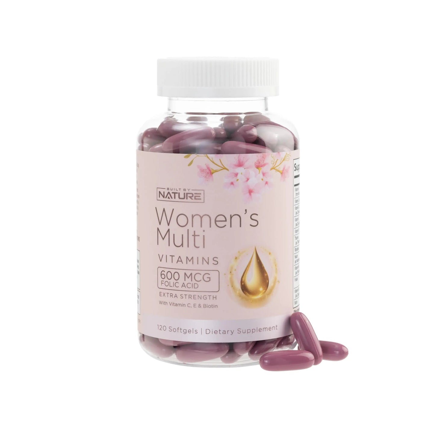 Built by Nature Vitamins for Women – Women's Complete Daily Multivitamin Supplement with A, B, C, D, E, Iron, Calcium, Magnesium and Multi Minerals Built by NatureBuy Supplements Australia