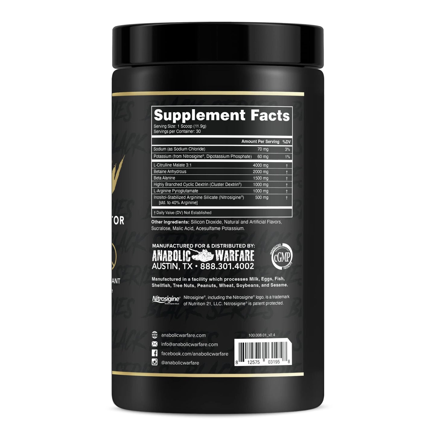 Anabolic Warfare Pump-N-Grow Muscle Pump Supplement Caffeine Free Pre Workout Anabolic WarfareBuy Supplements Australia