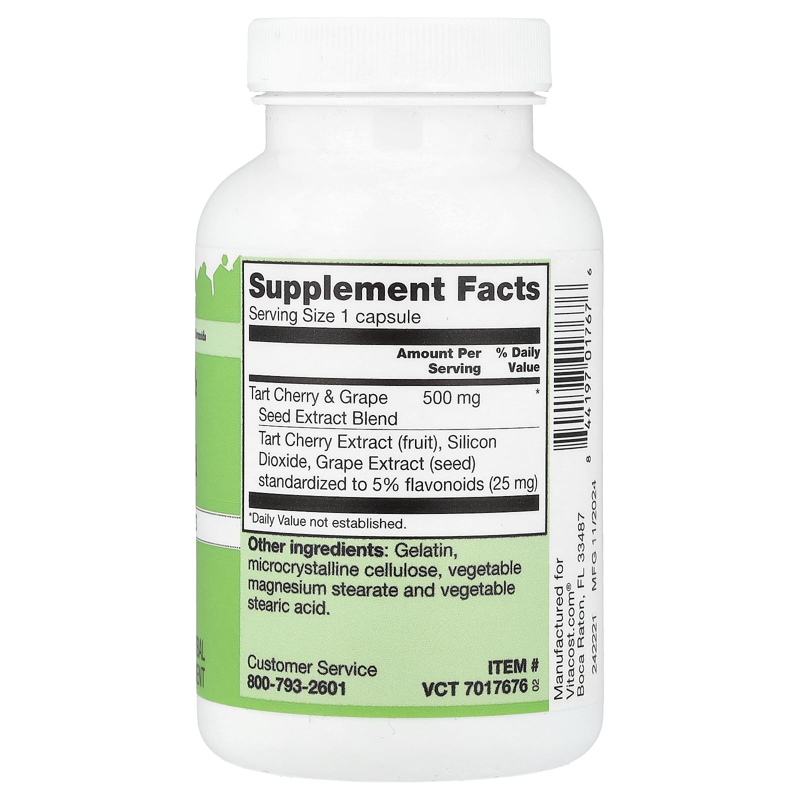 Vitacost Tart Cherry & Grape Seed Extract Blend - Standardized -- 120 Capsules Vitacost BrandBuy Supplements Australia