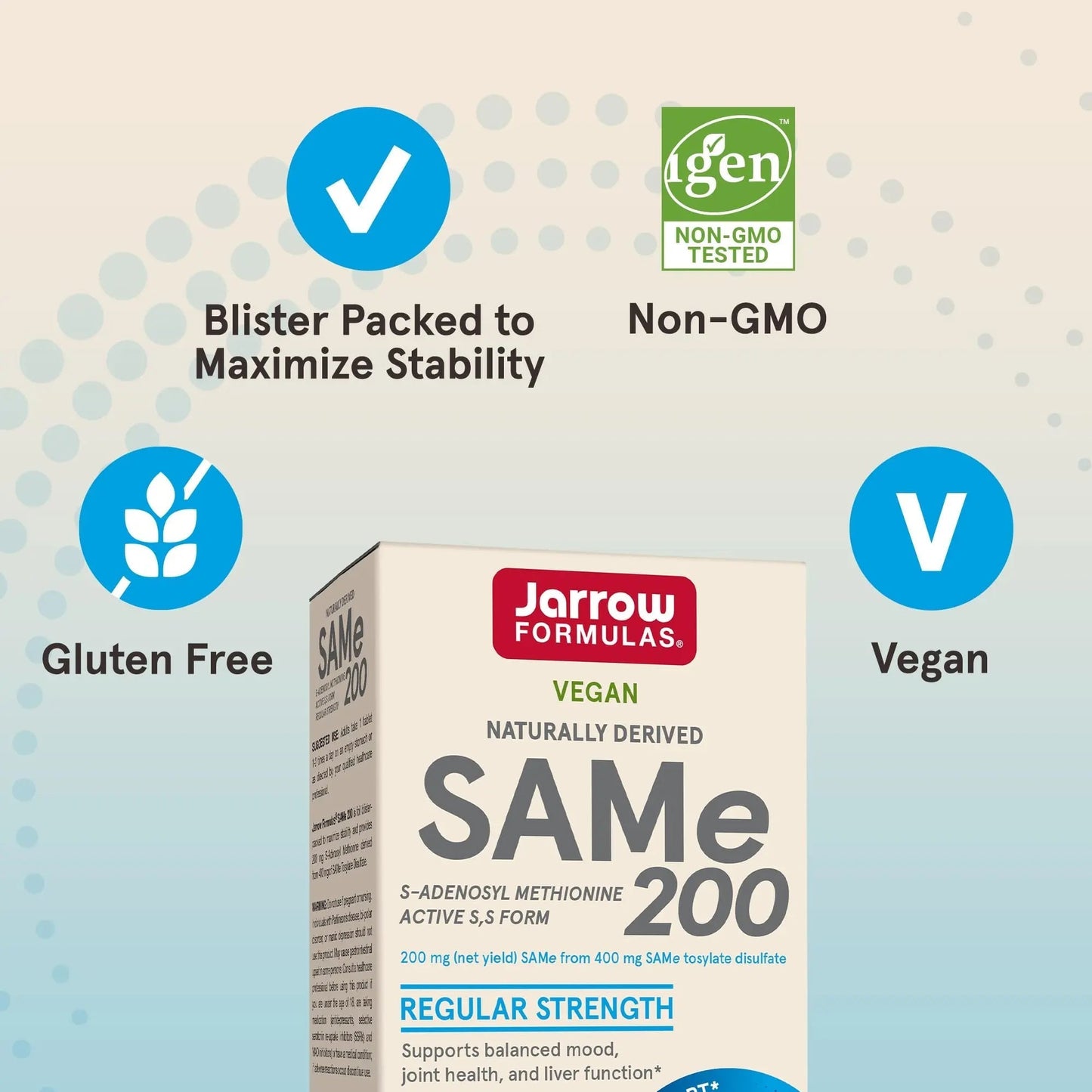 Jarrow Formulas® Same 200 mg, Supports Joint Health, Liver Function, Brain Metabolism, 60 Tablets, Up to A 60 Day Supply Jarrow FormulasBuy Supplements Australia