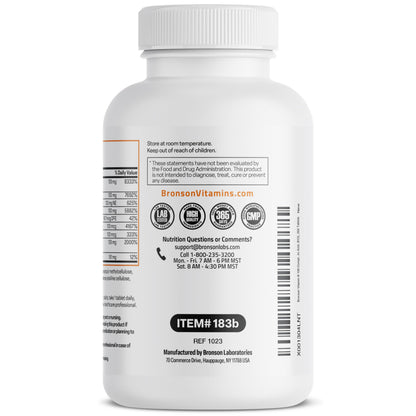 Bronson Super B 100 Vitamin B Complex Sustained Release Contains All B Vitamins BronsonBuy Supplements Australia
