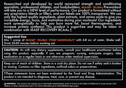 MASF Rush Pre-Workout (Orange-Mango)