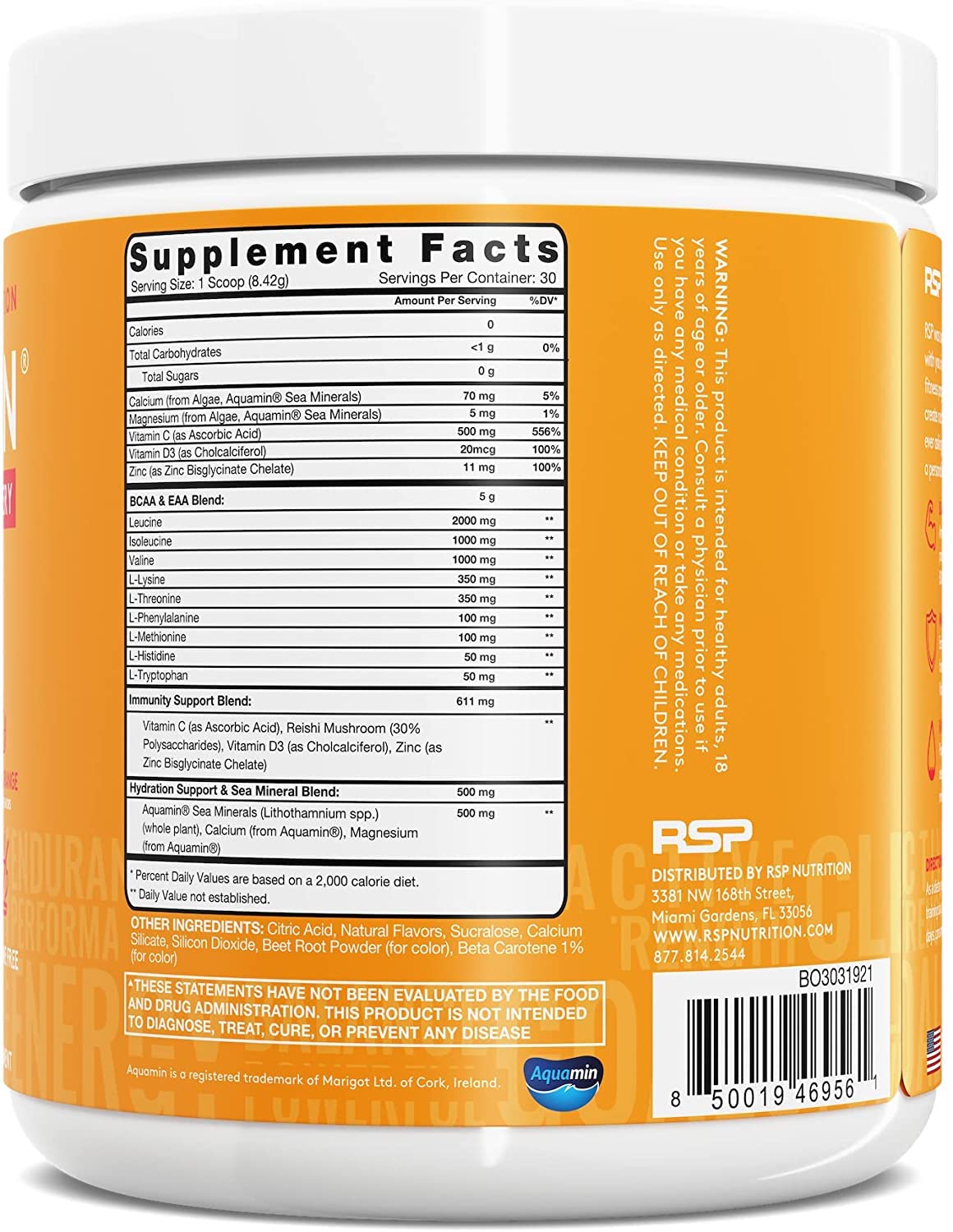 RSP AminoLean Recovery - Post Workout BCAAs Amino Acids Supplement + Electrolytes RSP NUTRITIONBuy Supplements Australia