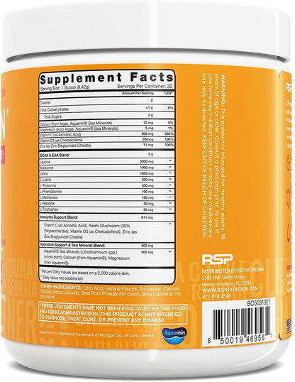 RSP AminoLean Recovery - Post Workout BCAAs Amino Acids Supplement + Electrolytes RSP NUTRITIONBuy Supplements Australia