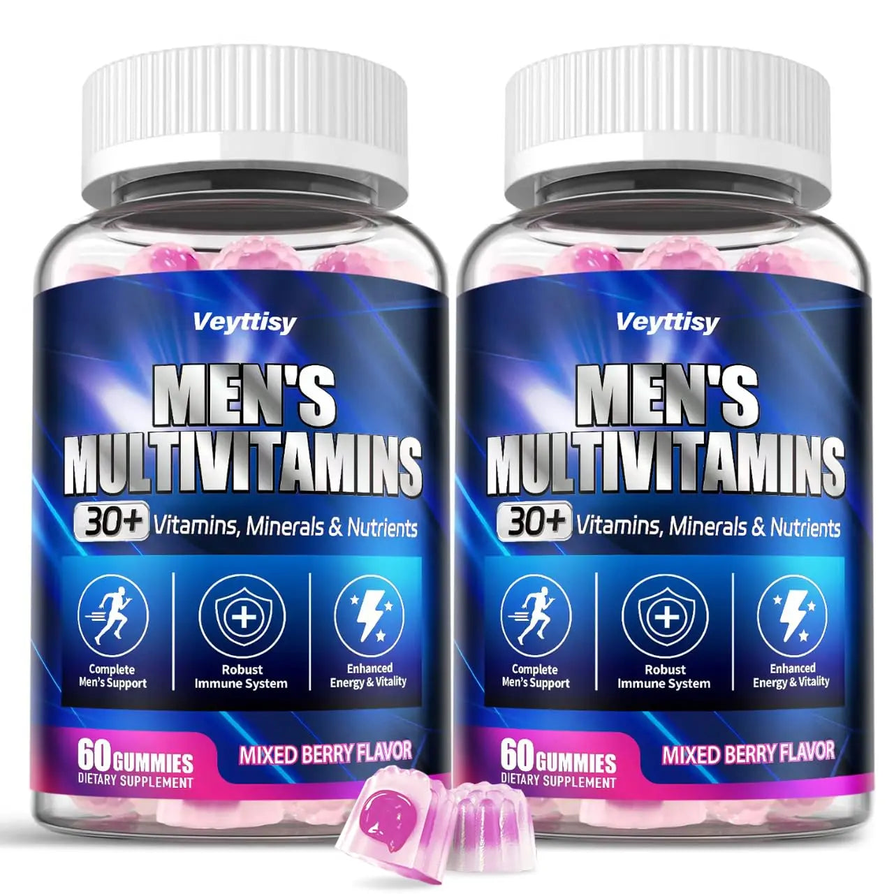 Methylated Multivitamin Gummies for Men - Mens Multivitanins Gummy with Vitamins A C D K E, Methylated Folate, B Complex VeyttisyBuy Supplements Australia