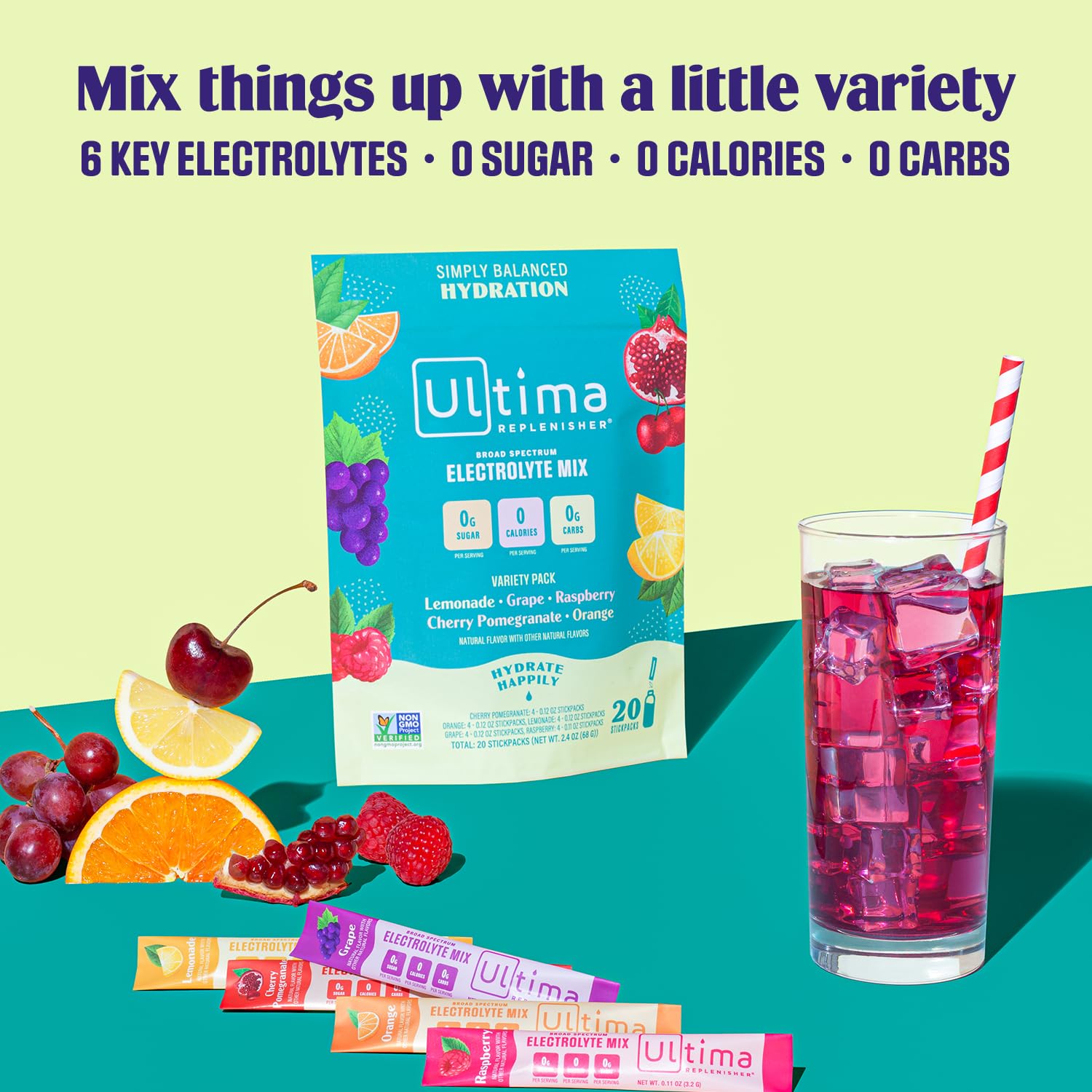 Ultima Replenisher Daily Electrolyte Drink Mix – Original Variety, 20 Stickpacks – Hydration Ultima ReplenisherBuy Supplements Australia