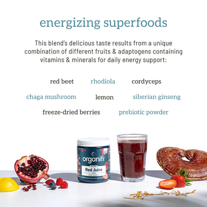 Organifi Red Juice - Natural Superfood Energy Boost - High in Antioxidants - Sweet-Berry OrganifiBuy Supplements Australia