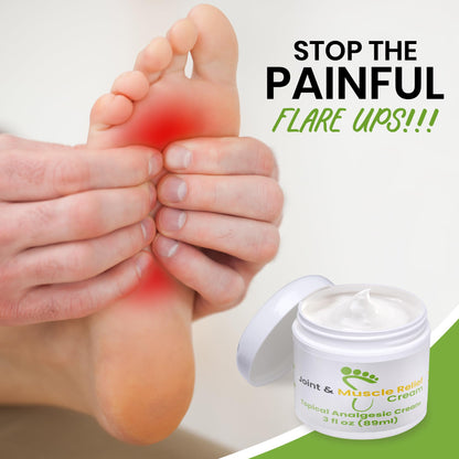 Gout and You Joint & Muscle Relief Cream - Fast Acting Joint Discomfort and Muscle Ache Relieving Rub with Arnica/Ilex Leaf Extract, Aloe Vera and Tea Tree Oil Gout and YouBuy Supplements Australia