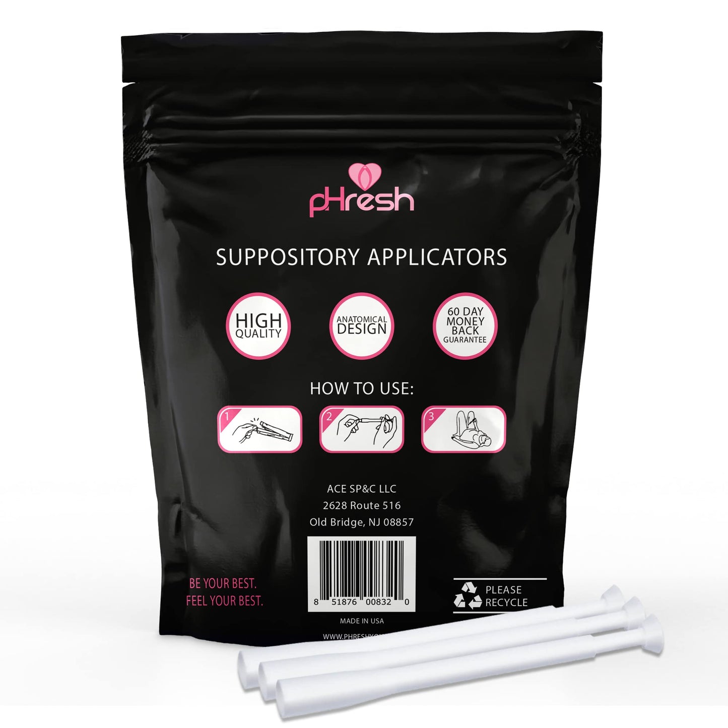 ACE NUTRITION pHresh Vaginal Suppository Applicators – Pack of 30 Individually Wrapped Disposable ACE NUTRITIONBuy Supplements Australia
