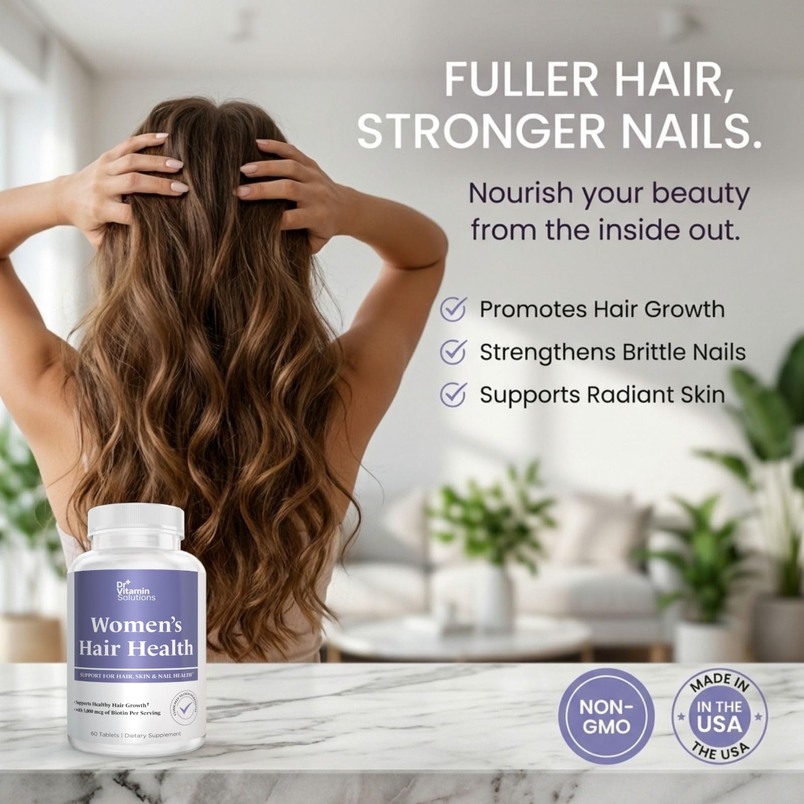 Dr Vitamin Women's Hair Health - Hair, Skin & Nails Support with Biotin & Collagen - 60 Tablets DR VITAMIN SOLUTIONSBuy Supplements Australia