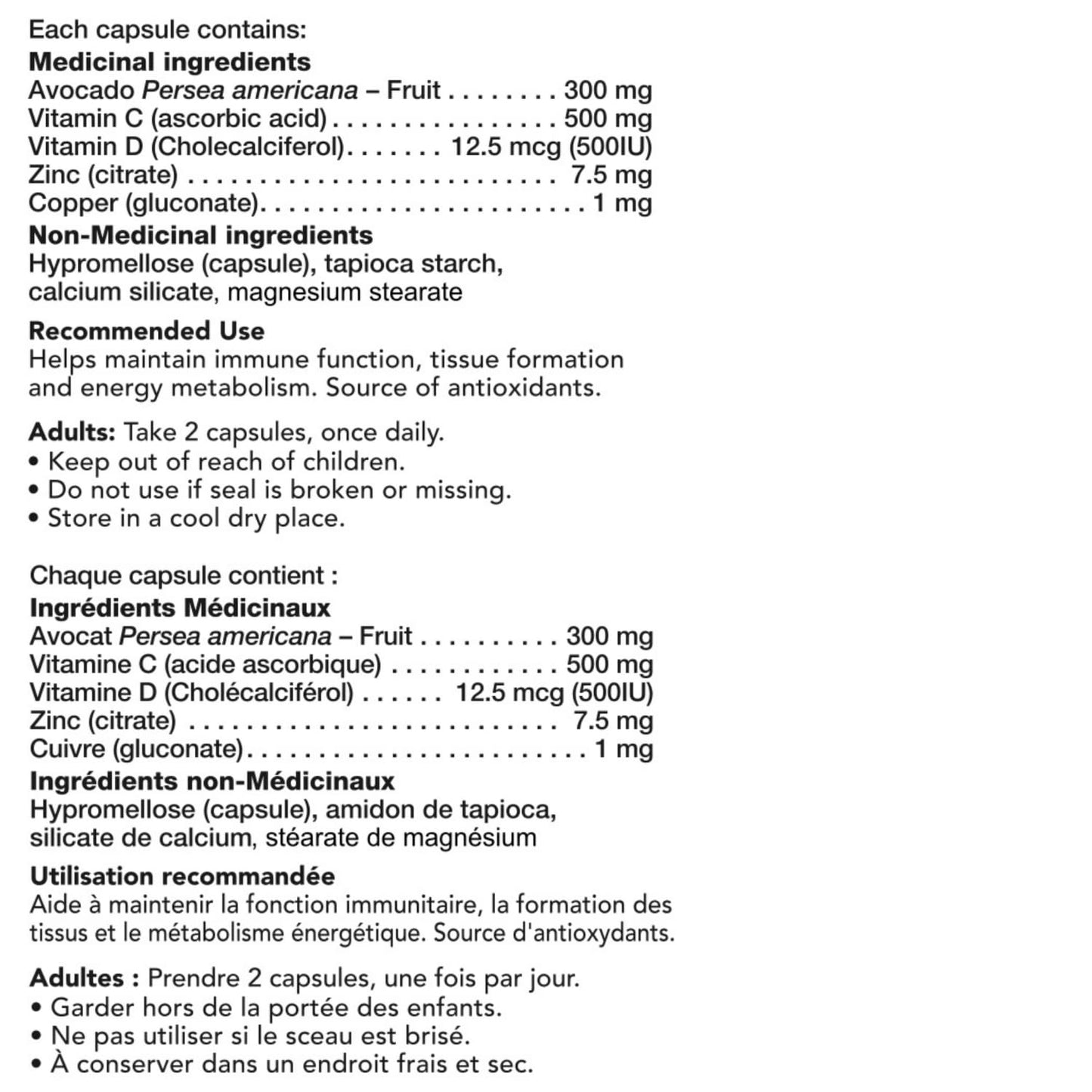 Metavo Immune Health - Natural Immune Support Supplement, Essential Zinc Supplements for Men & Women Enriched with Vitamin C, D & Copper, 60 Vegan Capsules, 30 Servings MetavoBuy Supplements Australia