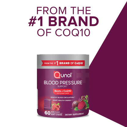 Qunol Beets Chews for Blood Pressure Support, 3 in 1 Beets + CoQ10 + Grape Seed Extract QunolBuy Supplements Australia