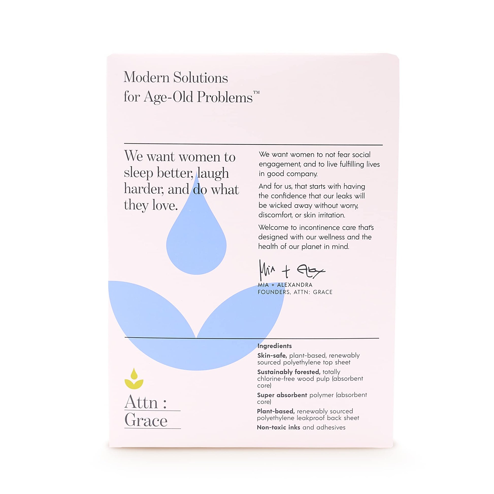 Attn: Grace Panty Liners for Women - 46 Liners – for Light Urinary Incontinence, Bladder Leakage ATTN : GRACEBuy Supplements Australia